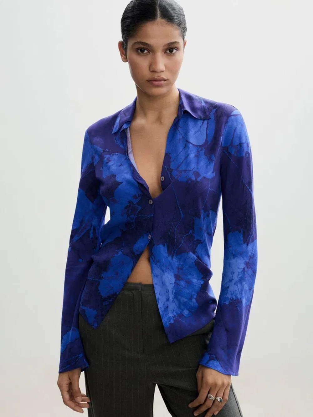 MANGO Lucia Floral Print Shirt